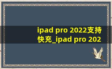 ipad pro 2022支持快充_ipad pro 2022直播可以吗